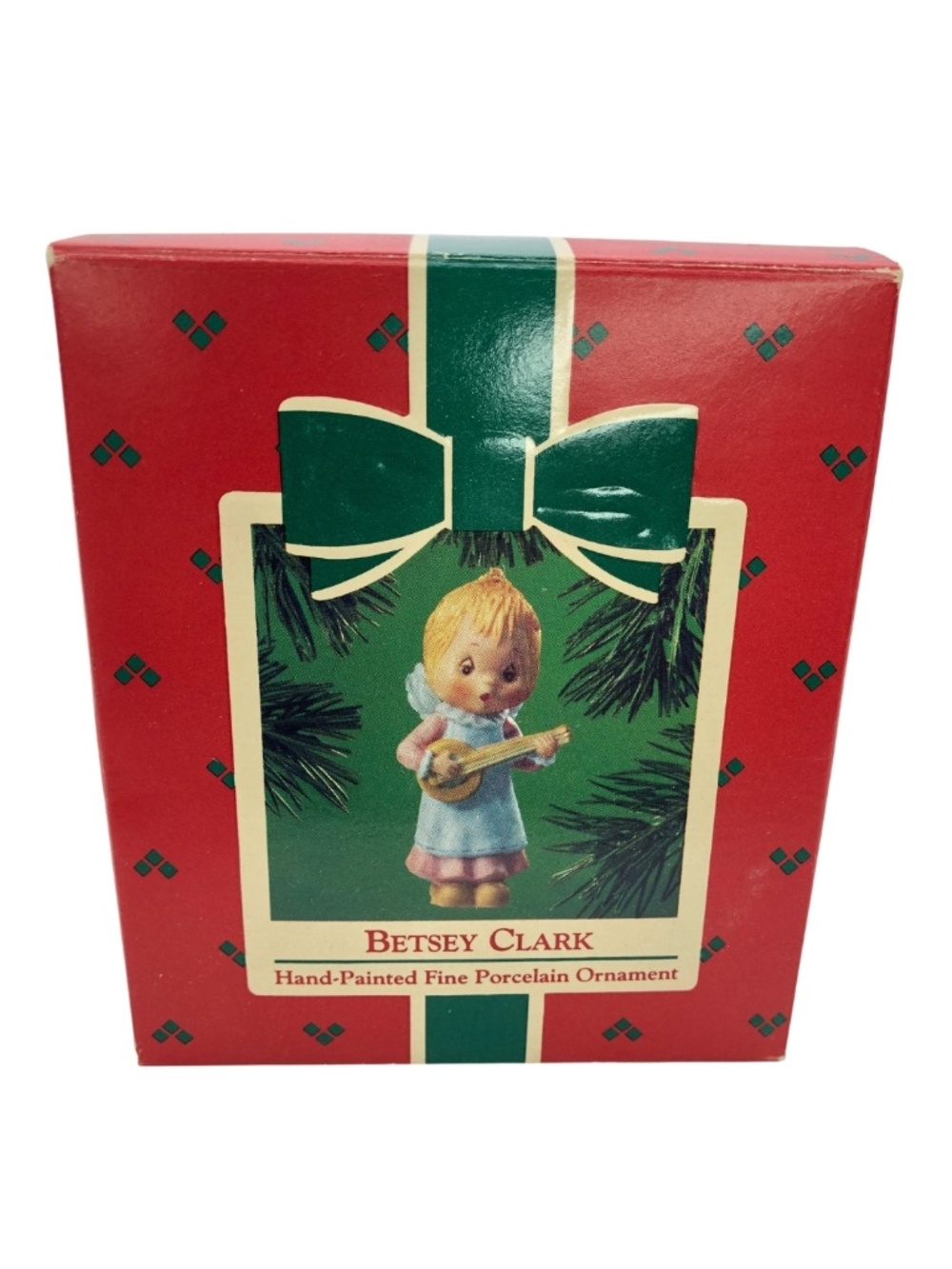 Vintage Hallmark Ornament Porcelain Figurine Betsey Clark Angel Guitar 1984 NEW